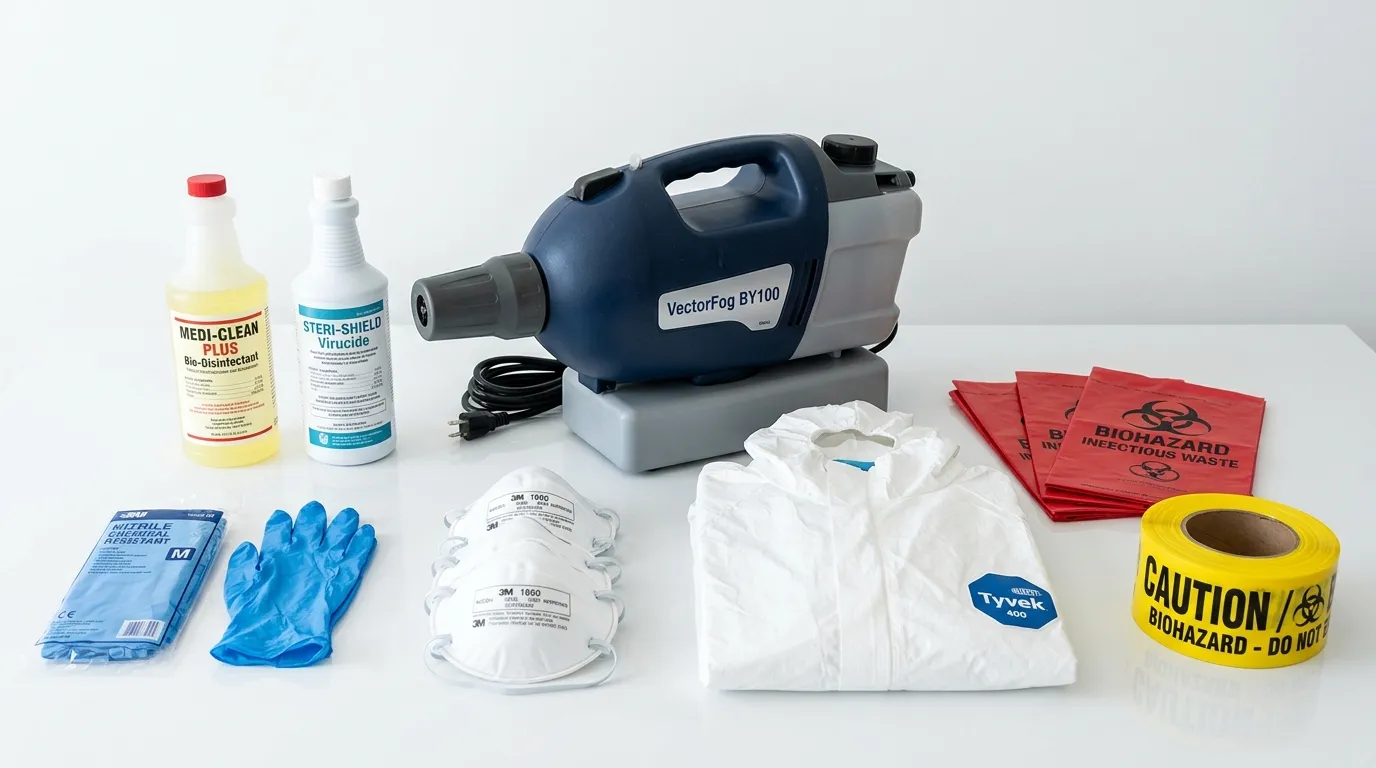 Professional biohazard remediation crew working in Bell Gardens